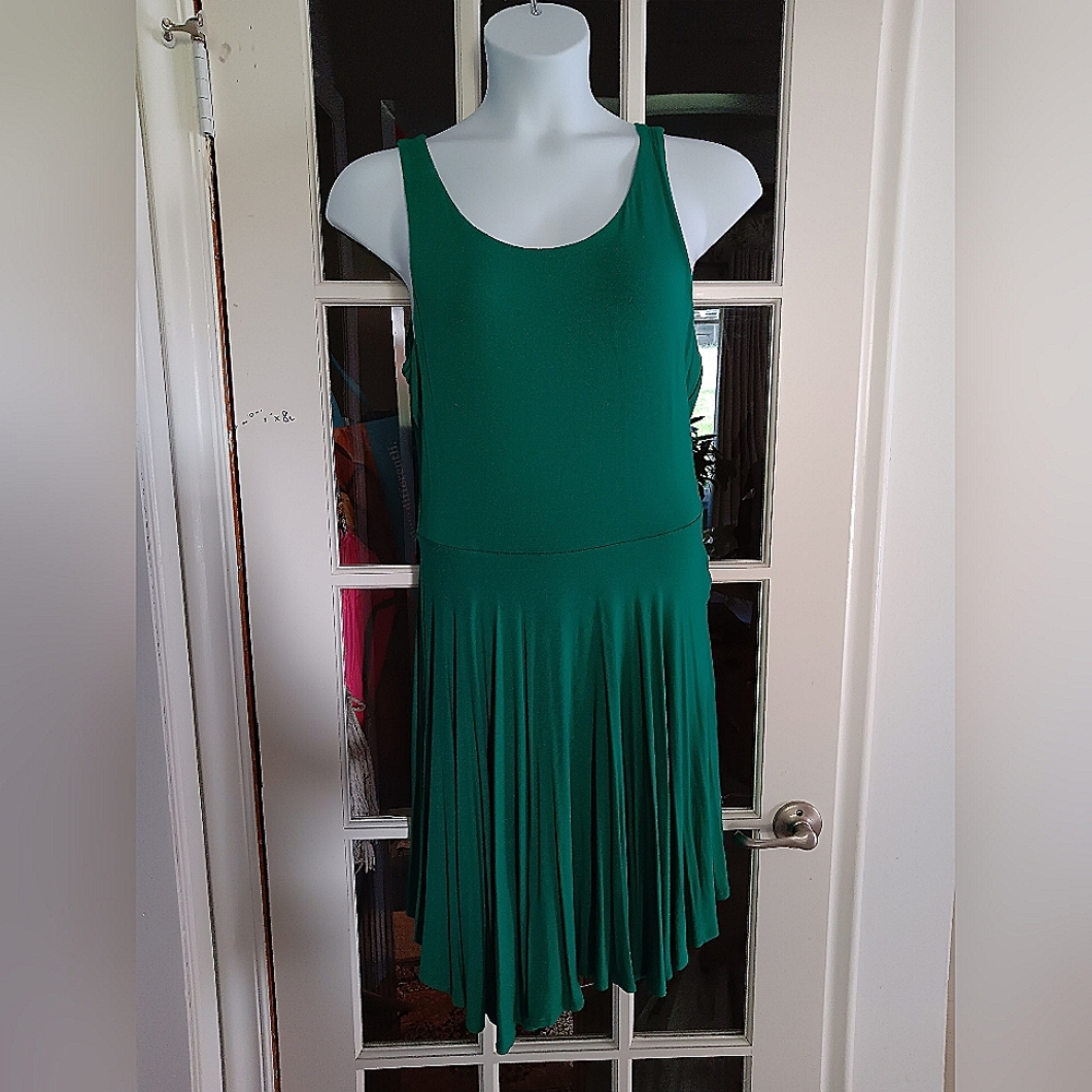 XL Cynthia Rowley green sleeveless swing dress